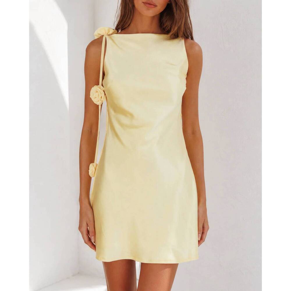 NEW ONE AND ONLY COLLECTIVE limoncello mini dress in butter